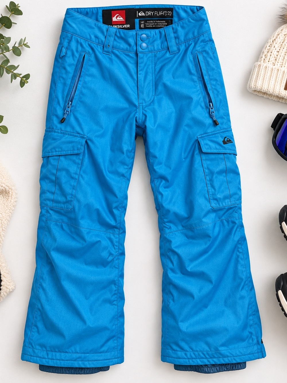 Quiksilver DryFlight Blue Snowboard Ski Pants – Youth M (12) s